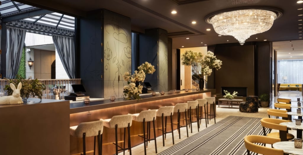 The bar at Rose Lane at Park Lane New York.