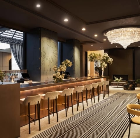 The bar at Rose Lane at Park Lane New York.