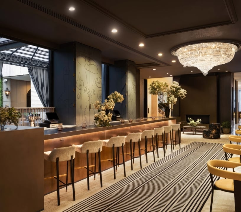 The bar at Rose Lane at Park Lane New York.