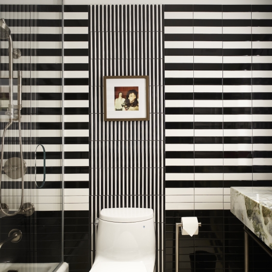 The bathroom of a suite at Park Lane New York.