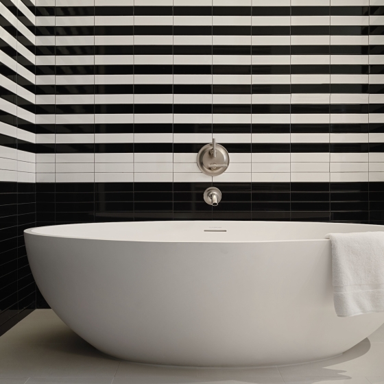 A deep bath tub in a suite at Park Lane New York.