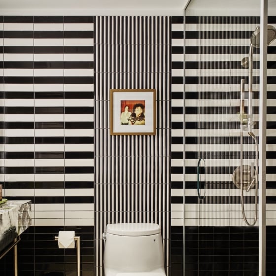 A bathroom of a suite at Park Lane New York.