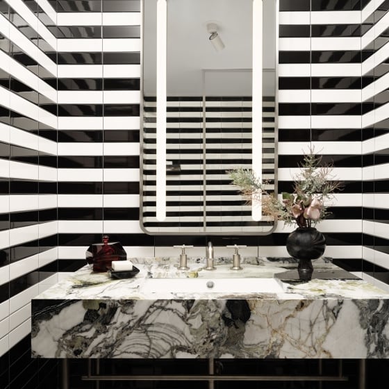 A bathroom of a suite at Park Lane New York.